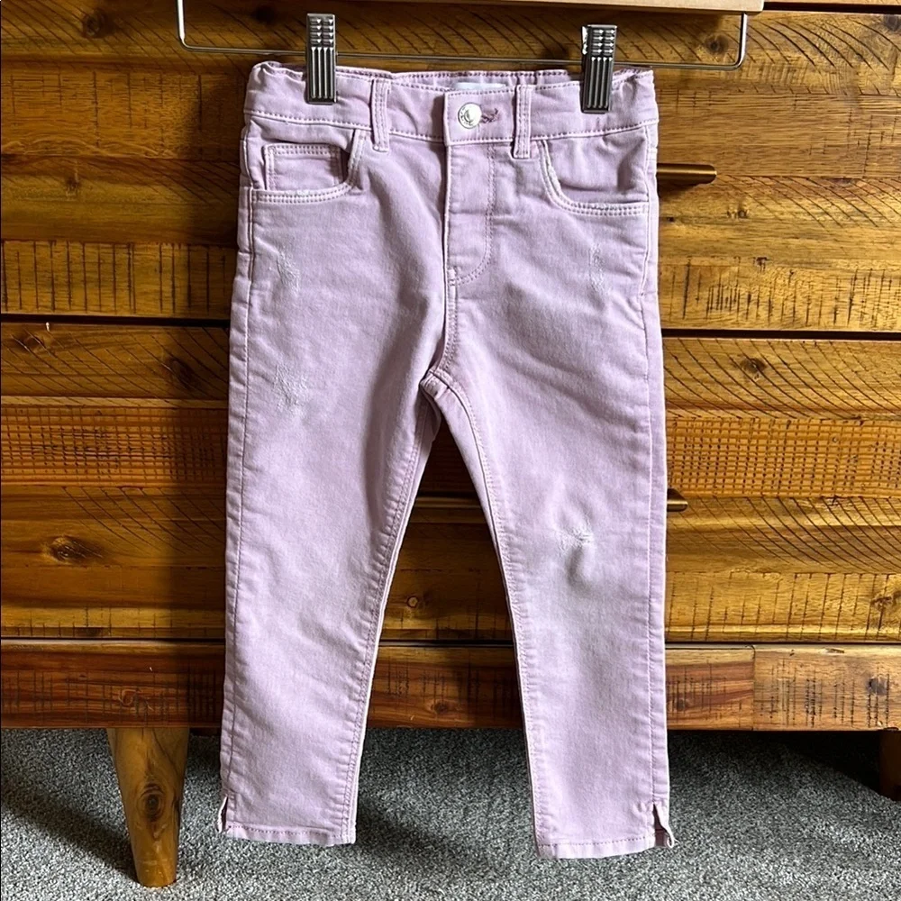 Zara Girls Kids Lavender Jeans Pants